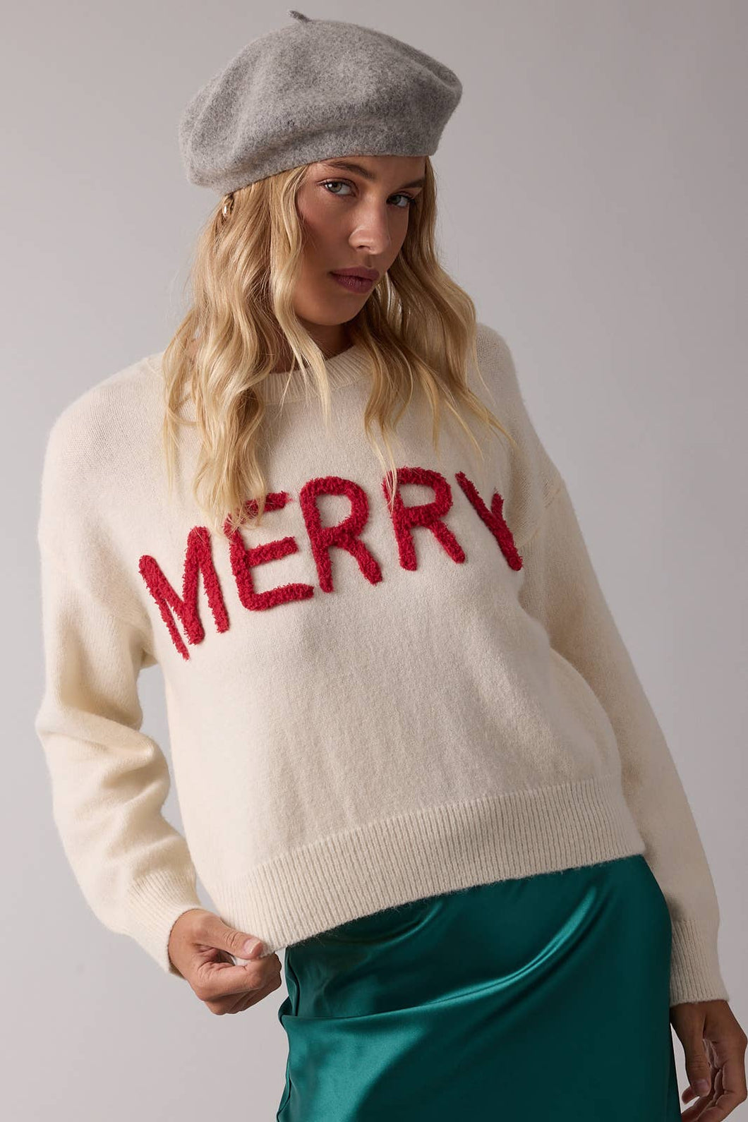 Merry Cream Sweater