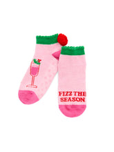 Load image into Gallery viewer, Shiraleah Fizz the Season Home Socks, Pink
