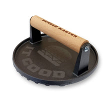 Load image into Gallery viewer, &quot;Burger Master&quot; Cast Iron Grill Press
