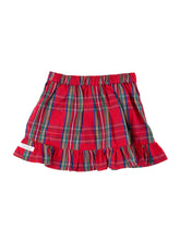 Load image into Gallery viewer, Girls Tis The Season Plaid Ruffle Wrap Skirt
