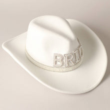 Load image into Gallery viewer, BRIDE Pearl Cowboy Hat
