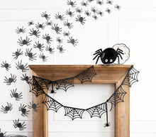 Load image into Gallery viewer, Glittered Wall Décor Spiders
