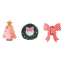 Load image into Gallery viewer, Mud Pie Pink Holiday Claw Clips
