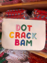 Load image into Gallery viewer, Mahjong "Dot Crack Bam" Canvas Pouch
