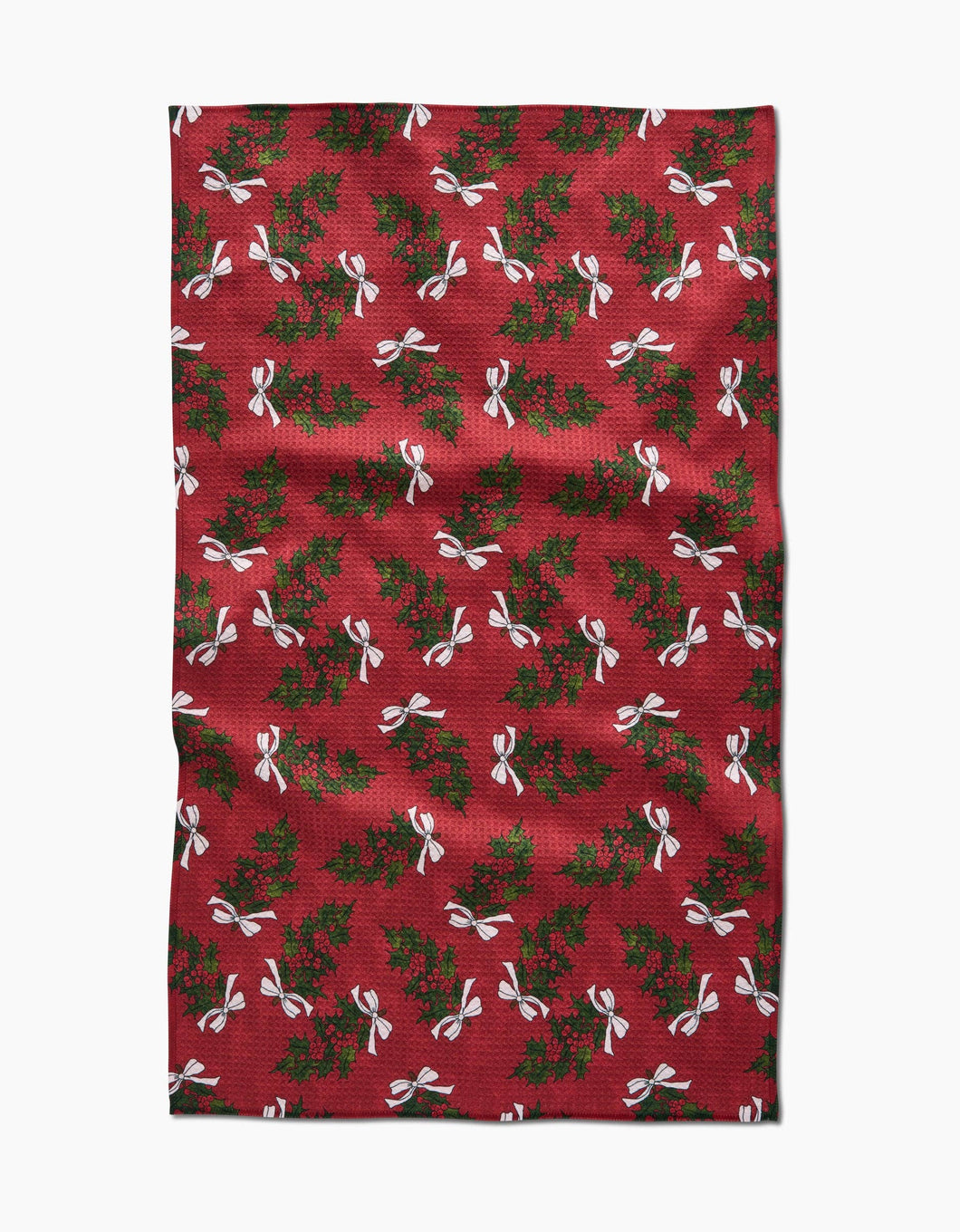 Christmas Berry Bow Tea Towel