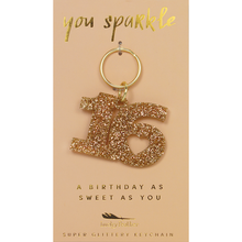 Load image into Gallery viewer, SWEET 16 Glitter Keychain
