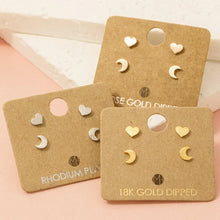 Load image into Gallery viewer, Moon Heart Earrings - Gold
