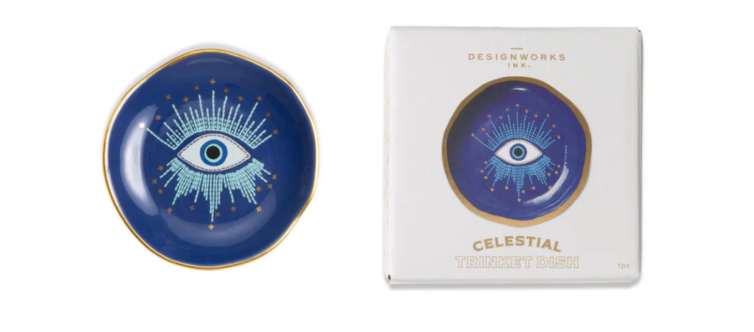 Celestial Ceramic Trinket Dish - Starry Eyed