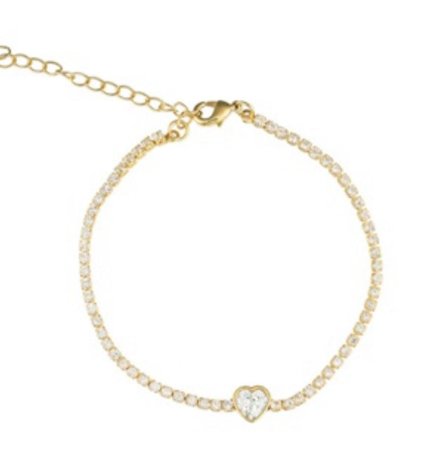 Devotion Heart Tennis Bracelet