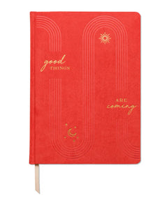 Suede Jumbo Journal - Good Things Are Coming