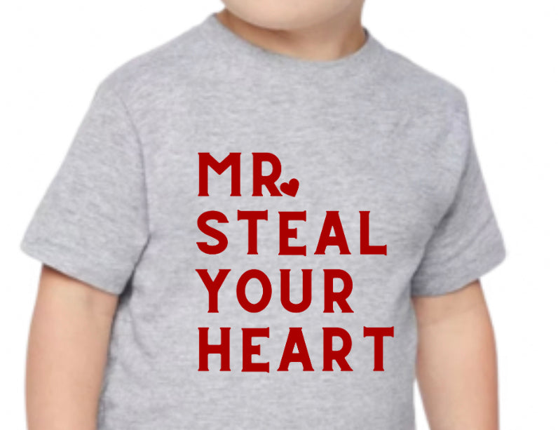 Mr. Steal Your Heart Kids Tees & Onesies