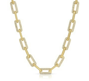 Palm Beach Pave Link Necklace