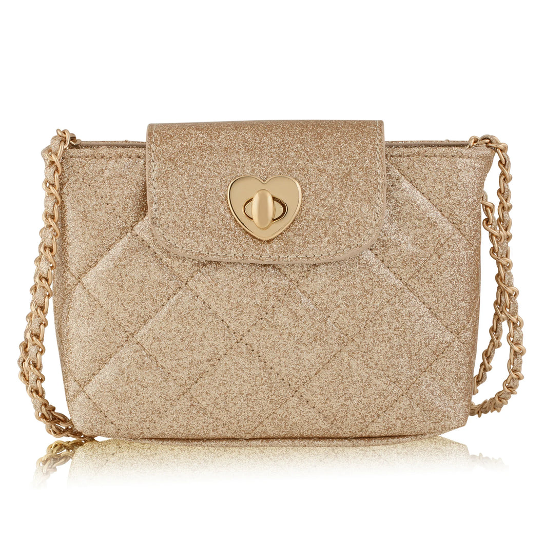 Paige Gold Glitter Purse