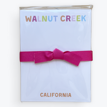 Load image into Gallery viewer, East Bay City Names Rainbow Letter Mini Notepads
