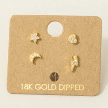 Load image into Gallery viewer, Moon Star Thunder Earrings detail
