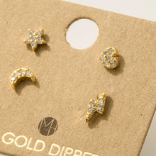 Load image into Gallery viewer, Moon Star Thunder Earrings detail
