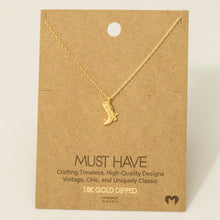 Load image into Gallery viewer, Boots Pendant Necklace detail

