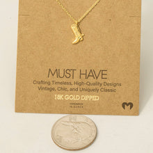 Load image into Gallery viewer, Boots Pendant Necklace detail

