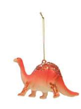 Load image into Gallery viewer, Dinosaur Ornament w/ Glitter
