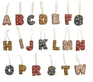 3"H Alphabet Ornament