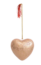 Load image into Gallery viewer, Hand-Painted Paper Mache Heart Ornament
