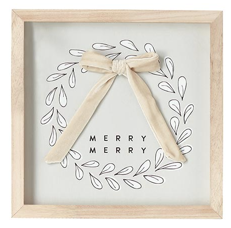 Wreath Wall Sign - Merry Merry