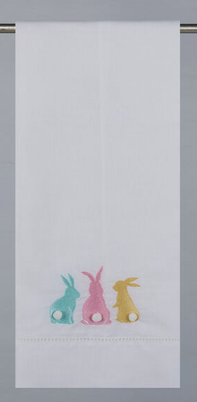 Bunny Bum Embroidered Towel