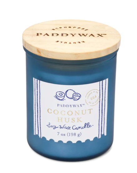 Coastal Blue Frosted Finish Glass Candle