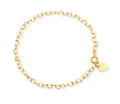Heart Chain Gold Bracelet