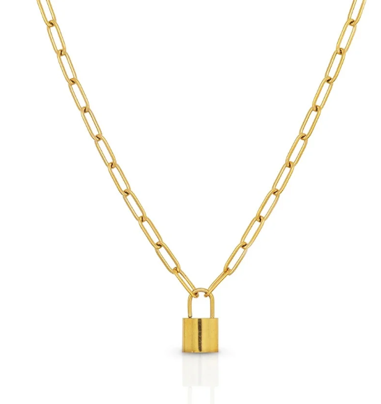 Lock At Me Gold Necklace