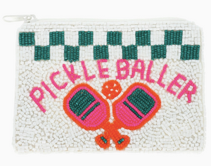 Pickleballer Beaded Coin Purse