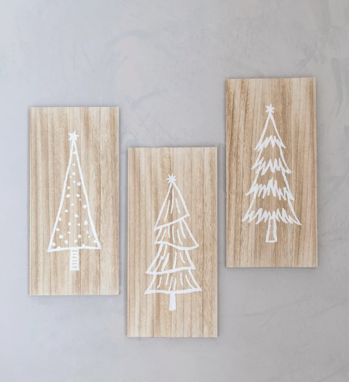 Wall Decor with Christmas Trees