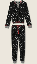 Load image into Gallery viewer, PJ Salvage Tiny Hearts Waffle Thermal Ski Jammie Set
