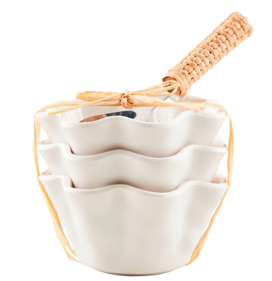 Ruffle Melamine Tidbit & Spoons