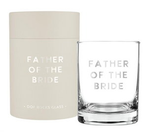 Wedding DOF Rocks Glass