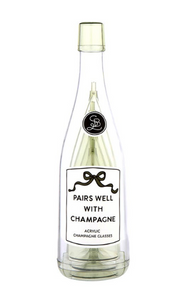 Acrylic Champagne Bottle + Glasses