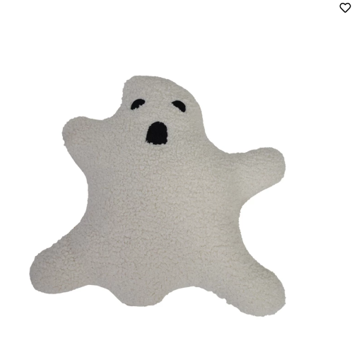 Faux Sherpa Fabric Ghost Shaped Pillow