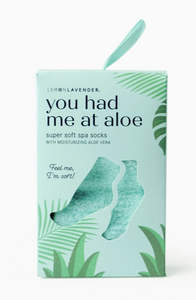 You Had Me At Aloe Super Soft Spa Socks