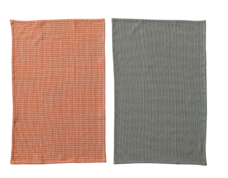 Woven Cotton Dobby Tea Towels