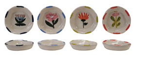 Hand-Painted Stoneware Dish