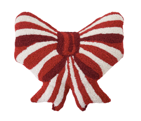 Red & White Bow Hook Pillow
