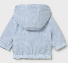 Load image into Gallery viewer, Pinstripe Blue Baby Boy Reversible Windbreaker Jacket
