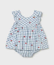 Load image into Gallery viewer, Gingham Strawberry Dress with Bloomers
