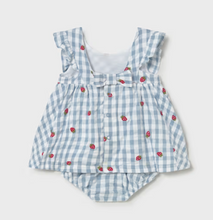Load image into Gallery viewer, Gingham Strawberry Dress with Bloomers
