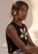 Load image into Gallery viewer, Girl Floral Crochet Knit Top
