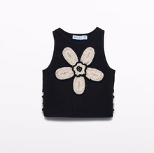 Load image into Gallery viewer, Girl Floral Crochet Knit Top
