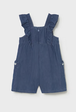 Load image into Gallery viewer, Little Girls Denim Romper with Heart Pocket
