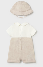 Load image into Gallery viewer, Baby Linen Jumper &amp; Hat Set
