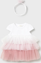 Load image into Gallery viewer, Pink Rosa Baby Tulle Dress and Headband Set
