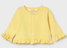 Load image into Gallery viewer, Sunny Yellow Pink Floral Baby Girl Button Sweater and Bloomers Set
